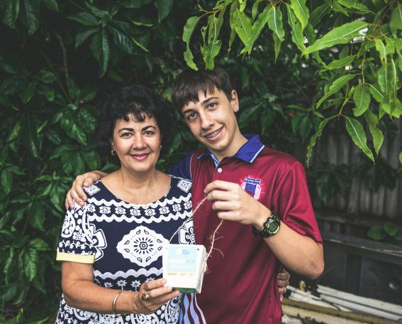 Ruben and his mother Anne